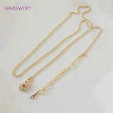 18K Plated Ball Bead Necklace Chain With Lobster Clasps