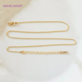 18K Plated Ball Bead Necklace Chain With Lobster Clasps