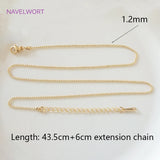 18K Plated Ball Bead Necklace Chain With Lobster Clasps