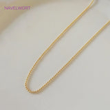 18K Plated Ball Bead Necklace Chain With Lobster Clasps