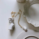 Baroque Pearl Necklace 925 Sterling Silver Freshwater Pearl TLX858