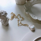 Baroque Pearl Necklace 925 Sterling Silver Freshwater Pearl TLX858