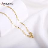18K Plated Beads Chains For Jewelry Making Brass Metal Beads Necklace Chains