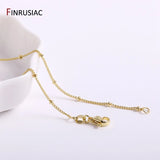 18K Plated Beads Chains For Jewelry Making Brass Metal Beads Necklace Chains