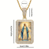 18K Plated Holy Mother of Light Zircon Pendant Necklace