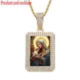 18K Plated Holy Mother of Light Zircon Pendant Necklace