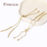 18K Plated Box Chain Bracelet Component with Silicone Beads