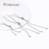 18K Plated Box Chain Bracelet Component with Silicone Beads