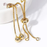 18K Plated Box Chain Bracelet Component with Silicone Beads