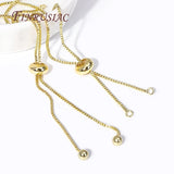 18K Plated Box Chain Bracelet Component with Silicone Beads