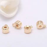 18K Plated Brass Clip Clasps Crimp End Beads for Jewelry Making