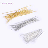 18K Plated Brass Curved Pins for DIY Beading Jewelry