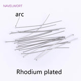 18K Plated Brass Curved Pins for DIY Beading Jewelry