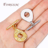 18K Plated Brass Droplet Toggle Clasps for Jewelry Making