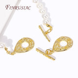 18K Plated Brass Droplet Toggle Clasps for Jewelry Making
