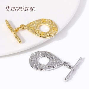 18K Plated Brass Droplet Toggle Clasps for Jewelry Making