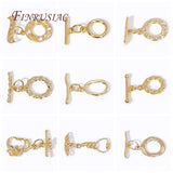 18K Plated Brass Droplet Toggle Clasps for Jewelry Making