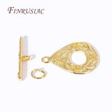 18K Plated Brass Droplet Toggle Clasps for Jewelry Making