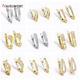 18K Plated Brass Earring Clasps Earring Hooks Accessories