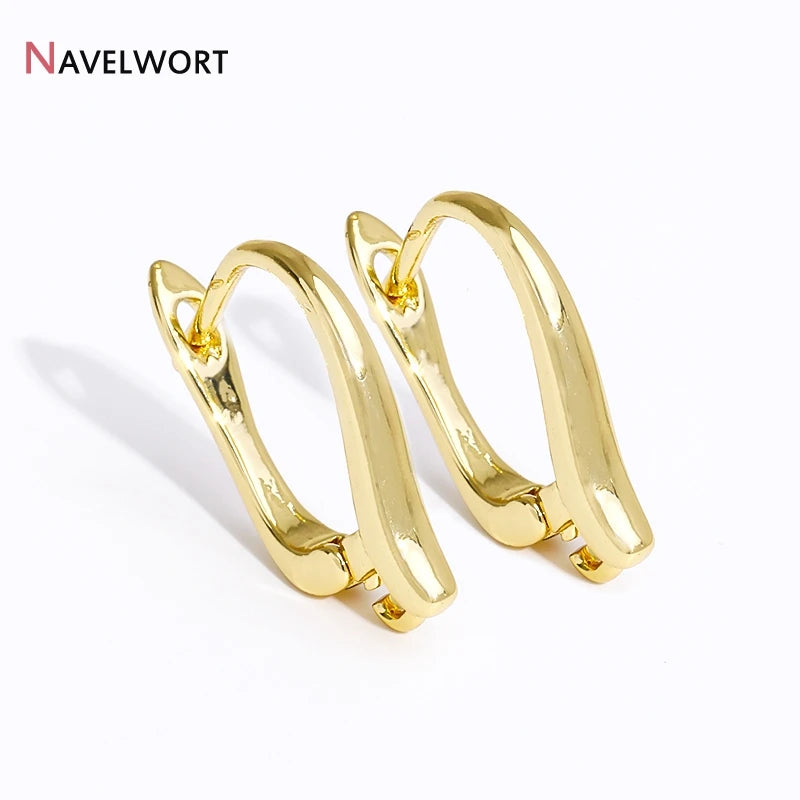 18K Plated Brass Earring Clasps Earring Hooks Accessories