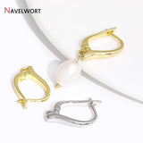 18K Plated Brass Earring Clasps Earring Hooks Accessories