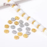 18K Plated Brass Round Spacer Beads DIY Jewelry Making Supplies