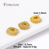 18K Plated Brass Round Spacer Beads DIY Jewelry Making Supplies