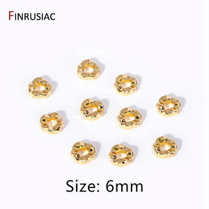 18K Plated Brass Spacer Beads for Jewelry Making Supplies