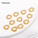 18K Plated Brass Spacer Beads for Jewelry Making Supplies