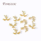18K Plated Brass Large Leaf Filigree Bead Caps DIY Jewelry Making