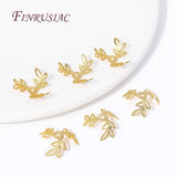 18K Plated Brass Large Leaf Filigree Bead Caps DIY Jewelry Making