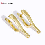 18K Plated Brass Long Earring Hooks, Fashion Ear Wire for Women, DIY Accessories