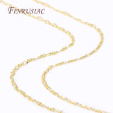 18K Plated Brass Metal 2.5mm Thin Chain Necklace for DIY Jewelry