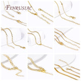 18K Plated Brass Metal 2.5mm Thin Chain Necklace for DIY Jewelry