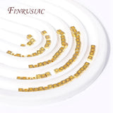 18K Plated Brass Flat Square Spacer Beads for DIY Bracelet - 3mm