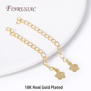 18K Plated Brass Metal Extension Chains for Jewelry Making