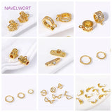 18K Plated Brass Zircon Spacer Beads Pendant Charms Bail