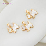 18K Plated Brass Shell Charms DIY Jewelry Making Necklace Pendant