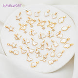18K Plated Brass Shell Charms DIY Jewelry Making Necklace Pendant
