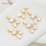 18K Plated Brass Shell Charms DIY Jewelry Making Necklace Pendant