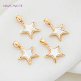 18K Plated Brass Shell Charms DIY Jewelry Making Necklace Pendant
