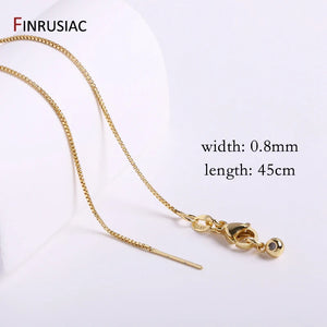 18K Plated Brass Necklace Chains for Jewelry Making