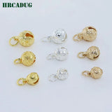 18K Plated Brass Small Bell Pendant Charms for DIY Jewelry Making