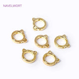 18K Plated Circle Bead Frame Cat/Rabbit Shape Connector for DIY Jewelry Making