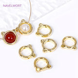 18K Plated Circle Bead Frame Cat/Rabbit Shape Connector for DIY Jewelry Making