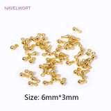 18K Plated Brass Water Drop Pendants Tail Extender Chain
