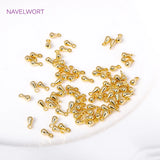 18K Plated Brass Water Drop Pendants Tail Extender Chain