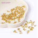 18K Plated Brass Water Drop Pendants Tail Extender Chain