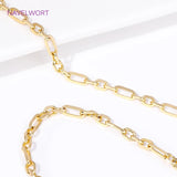 18K Plated Brass Oval Cable Chain Metal Bulk Chains For Jewelry Making
