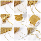 18K Plated Brass Oval Cable Chain Metal Bulk Chains For Jewelry Making